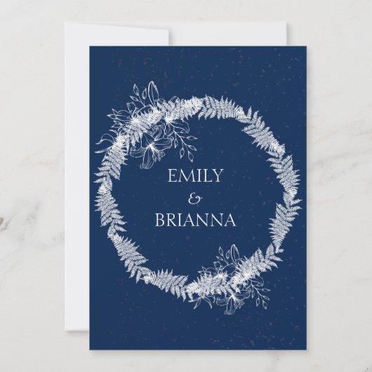 Classic Elegant Festliches Abendessen in blauer Pr Einladung (Rückseite)