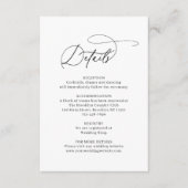 Classic Elegant Floral Dusty Blue Wedding Begleitkarte (Vorderseite)