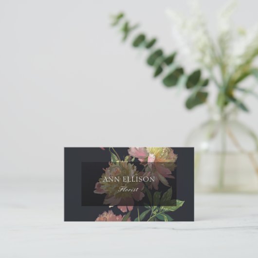 Classic Elegant Florist Visitenkarte (Stehend Vorderseite)