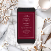 Classic Elegant Formal Burgundy Red Wedding Einladung