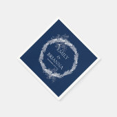 Classic Elegant Formal Navy Blue Name Napkins Serviette (Ecke)