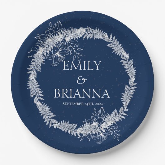 Classic Elegant Formal Navy Blue Name Teller (Vorderseite)