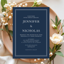 Classic Elegant Formal Navy Blue Wedding