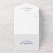 Classic Elegant Formal Wedding Periwinkle Budget All In One Einladung (Außenbereich)