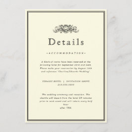 Classic Elegant Frame Wedding Details Enclosure Begleitkarte