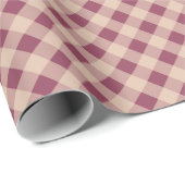 Classic Elegant Gingham Plaid in Muted Mauve Geschenkpapier (Rolleneckpunkt)