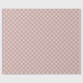 Classic Elegant Gingham Plaid in Muted Pink Geschenkpapier (Flach)