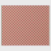 Classic Elegant Gingham Plaid in Terracotta Geschenkpapier (Flach)