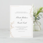 Classic Elegant Gold Blume Branch Wedding (Stehend Vorderseite)