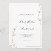 Classic Elegant Gold Blume Branch Wedding (Vorne/Hinten)
