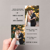 Classic Elegant Gold Foto Wedding Acryleinladungen (Insitu (Handheld))