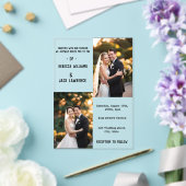 Classic Elegant Gold Foto Wedding Acryleinladungen (In Situ (Hochzeit))