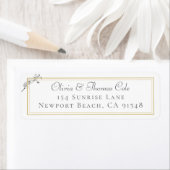 Classic Elegant Gold Frame Orchid Wedding Address (Insitu)