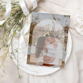 Classic Elegant Gold Photo Arch Wedding Folieneinladung