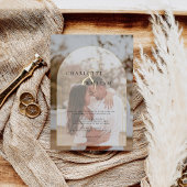 Classic Elegant Gold Photo Arch Wedding Folieneinladung