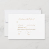 Classic Elegant Gold Script RSVP Karte (Rückseite)