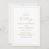 Classic Elegant Gold Wedding Einladung (Vorderseite)