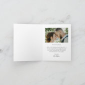 Classic Elegant Gold Wedding Foto Dankeskarte (Innenseite)