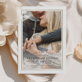 Classic Elegant Gold Wedding Foto Save The Date