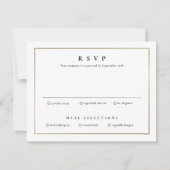 Classic Elegant Gold Wedding RSVP Karte (Vorderseite)