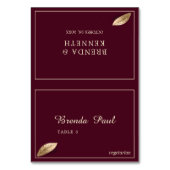 Classic & Elegant I Bulga Rose I Platzkarten Tischnummer (Vorderseite)