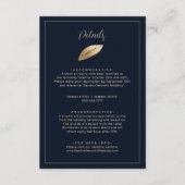 Classic & Elegant I Dark Blue I Wedding Begleitkarte (Vorderseite)