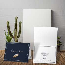 Classic & Elegant I Dark Blue I Wedding Dankeskarte