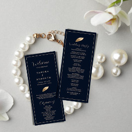 Classic & Elegant I Dark Blue I Wedding Programm