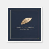 Classic & Elegant I Dark Blue I Wedding Serviette (Vorderseite)