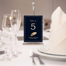 Classic & Elegant I Dark Blue I Wedding Tischnummer