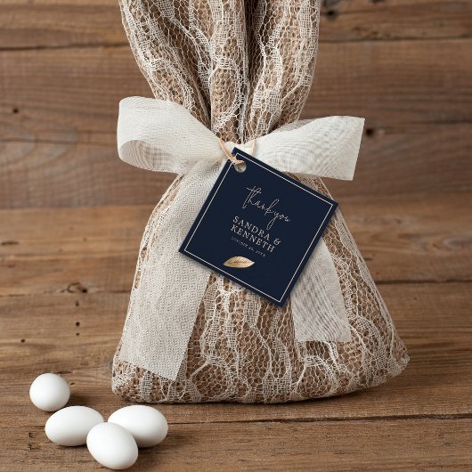 Classic & Elegant I Dark Blue Ich danke Ihnen für  Geschenkanhänger