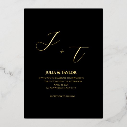 Classic Elegant Invitation Folieneinladung (Vorderseite)