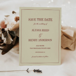 Classic Elegant Ivory Monogram Script Wedding Save The Date