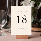 Classic Elegant Ivory Wedding Tischnummer