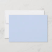 Classic Elegant Light Blue White Floral Wedding RSVP Karte (Rückseite)