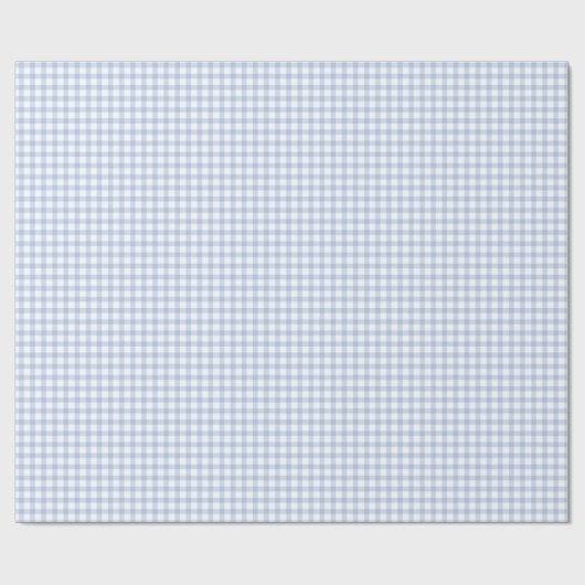 Classic Elegant Light Pastel Blue Gingham Geschenkpapier (Flach)