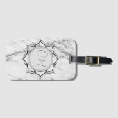 Classic Elegant Marble OM Gepäckanhänger (Vorderseite (Horizontal))