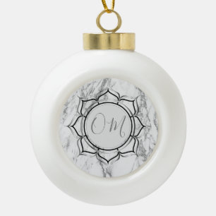 Classic Elegant Marble OM Keramik Kugel-Ornament