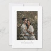 Classic Elegant Minimalist DIY Wedding Save The Date (Rückseite)