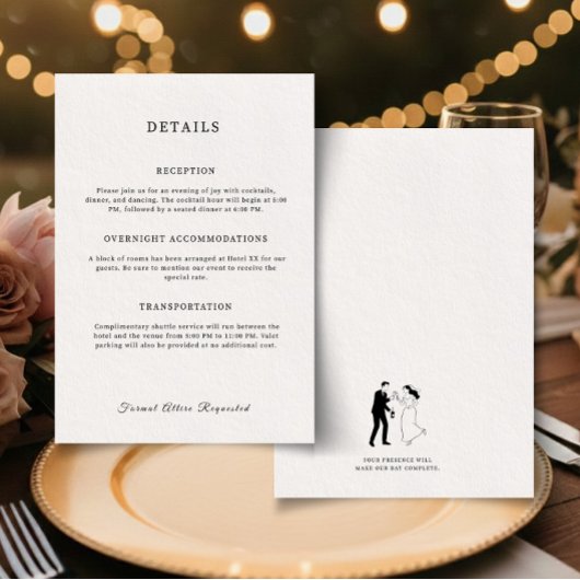 Classic Elegant Minimalist Enclosure Card Begleitkarte