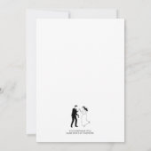 Classic Elegant Minimalist Hand Drawn Line Einladung (Rückseite)