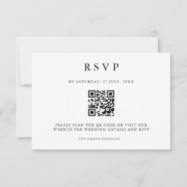 Classic Elegant Minimalist Simple Card RSVP Karte