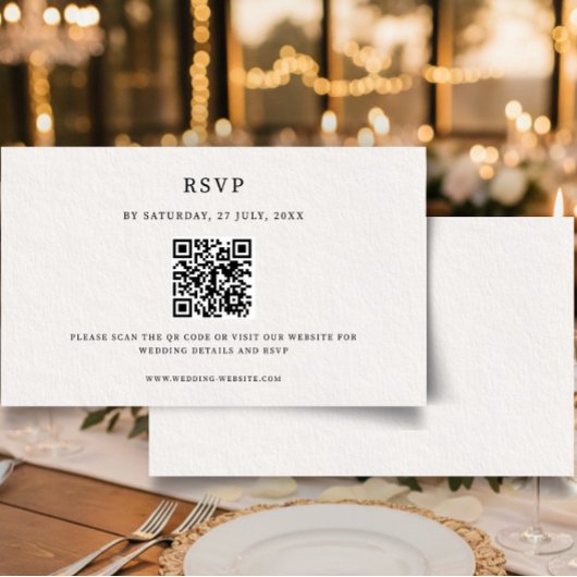 Classic Elegant Minimalist Simple Card RSVP Karte