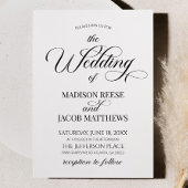 Classic Elegant Minimalistische Hochzeit Einladung