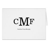 Classic Elegant Modern Simple 3 Monogram Initial (Vorderseite (Horizontal))