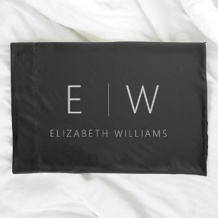 Classic Elegant Modernes, Minimalistisches Schwarz Kissenbezug