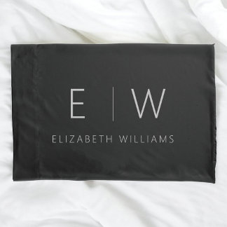 Classic Elegant Modernes, Minimalistisches Schwarz Kissenbezug