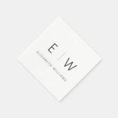 Classic Elegant Modernes, Minimalistisches Schwarz Serviette (Ecke)