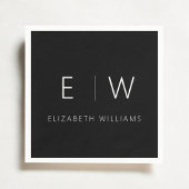 Classic Elegant Modernes, Minimalistisches Schwarz Serviette