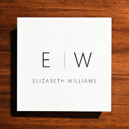 Classic Elegant Modernes, Minimalistisches Schwarz Serviette